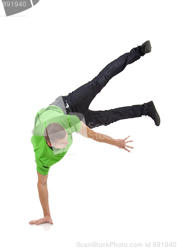 Image of dancer showing his skills