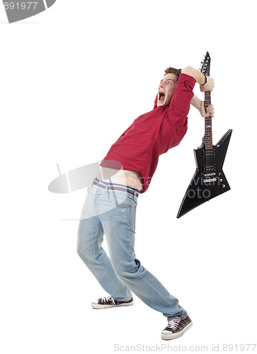 Image of breaking a guitar