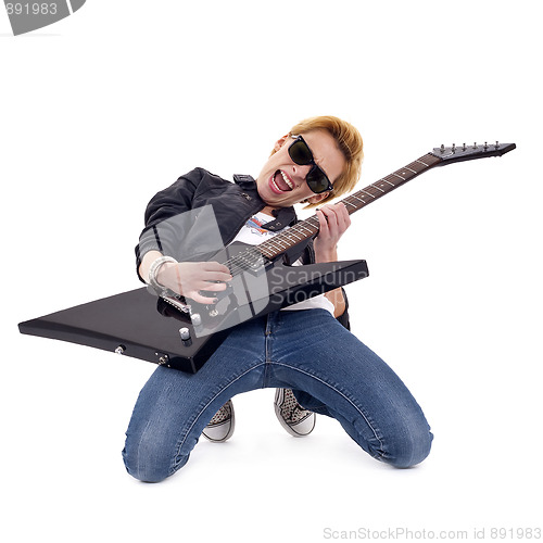 Image of passionate rock girl
