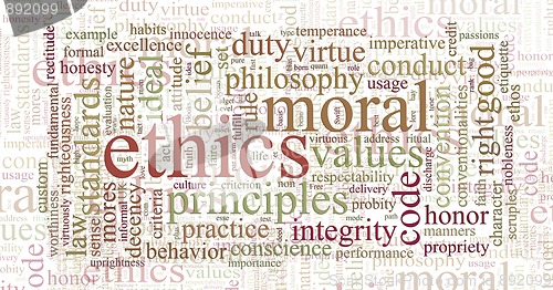 Image of ethics and principles word cloud