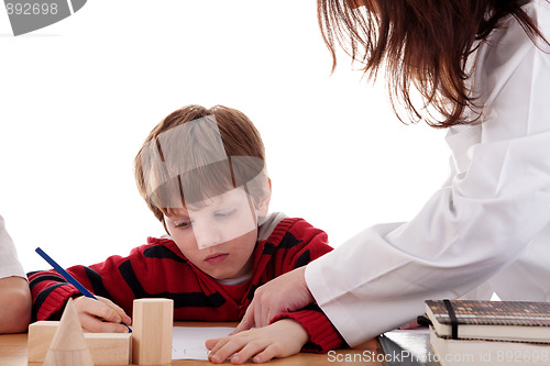 Image of student with the teacher