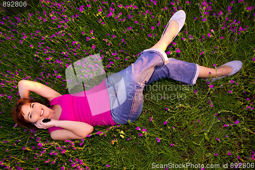 Image of Girl talking on cellphone