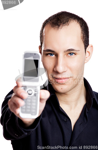 Image of Showing a cellphone