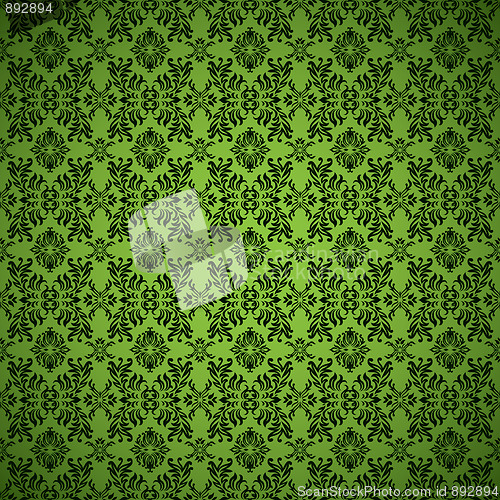 Image of gothic seamless green wallpaper