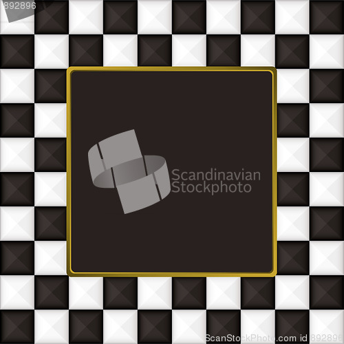 Image of checkered square picture picture frame