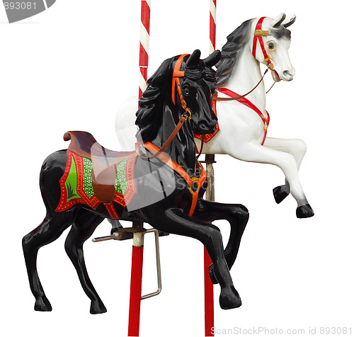 Image of Two Merry-Go-Round Horses
