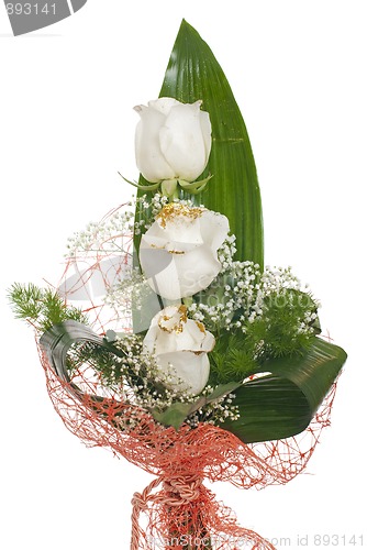 Image of White roses bouquet