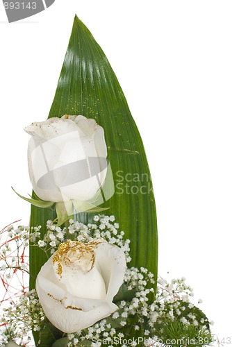 Image of White roses bouquet