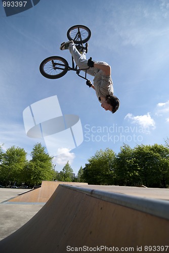 Image of BMX Bike Stunt Back Flip