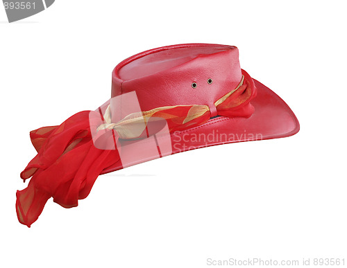 Image of Red Leather Hat