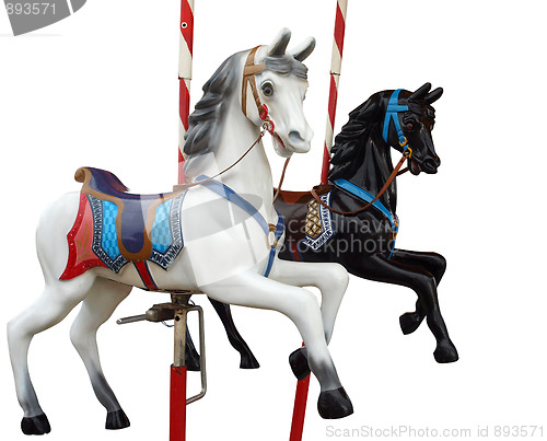 Image of Two Merry-Go-Round Horses