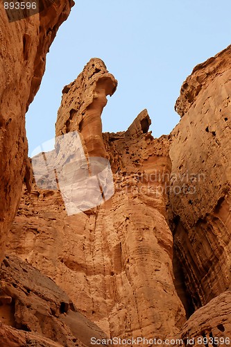 Image of Picturesque orange weathered rocks 