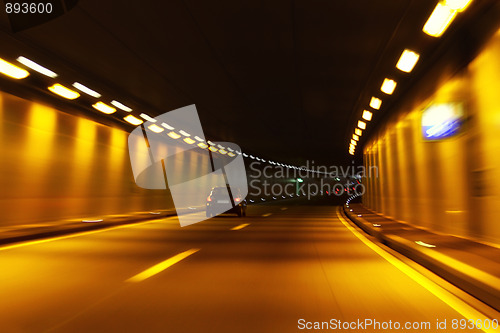 Image of tunnel in motion