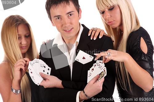 Image of Magician make performance cards