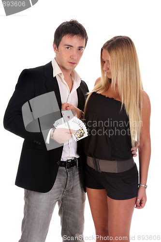 Image of Magician make performance cards