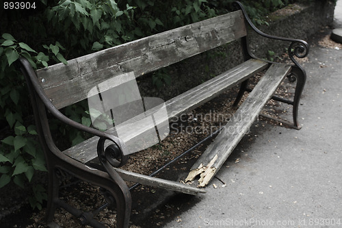 Image of Broken bench