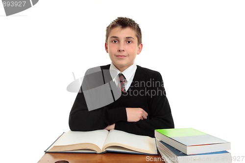 Image of Schoolboy at desk