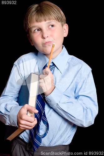 Image of Thinking School boy student