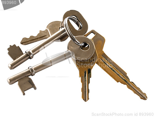 Image of Set of Different Keys on a Ring