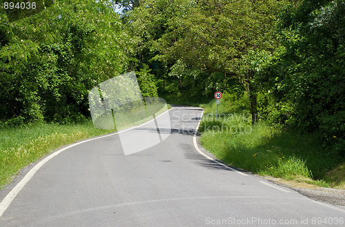 Image of Rural road on bright sunny day