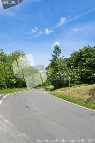 Image of Rural road on bright sunny day