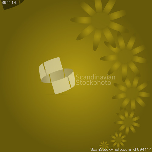 Image of Golden Flowers Background