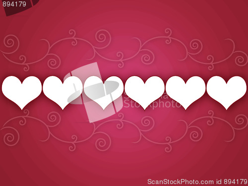 Image of Swirly Hearts Background