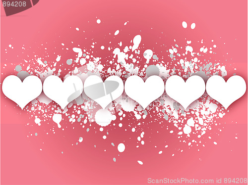 Image of Pink Hearts Valentines Day Card