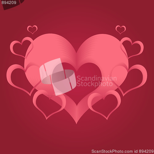 Image of Hearts Greeting Card