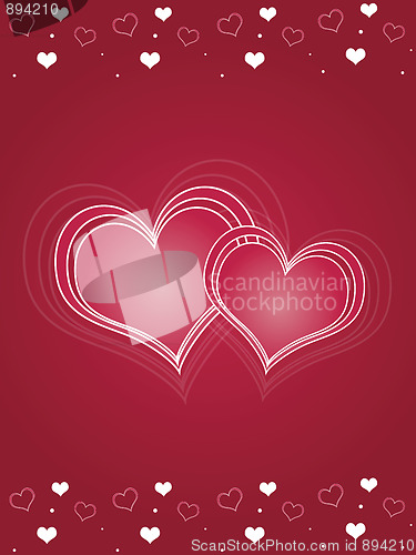 Image of Pink Hearts Valentines Day Card