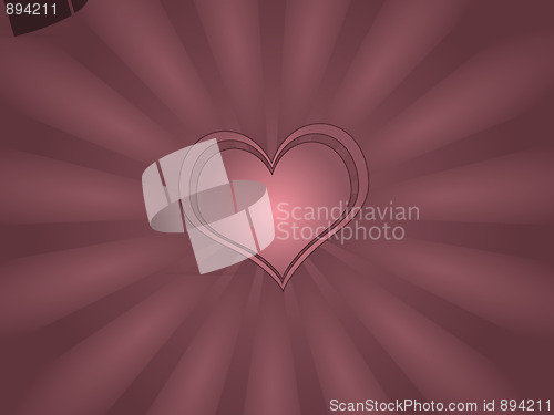 Image of Single Heart Greeting Card