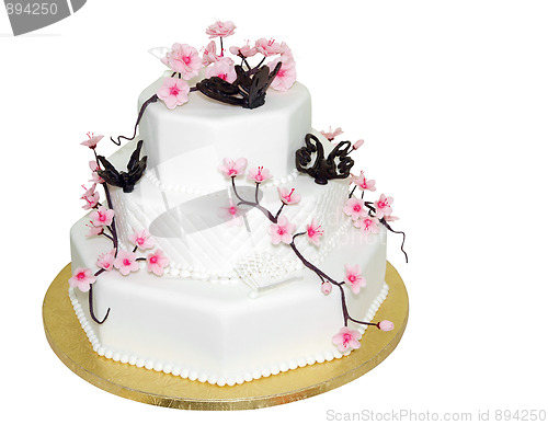 Image of Three Tiered Iced Cake