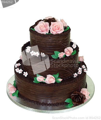 Image of Three Tiered Chocolate Cake