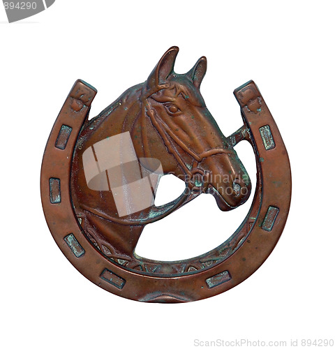 Image of Ornamental Horse Shoe with Horse