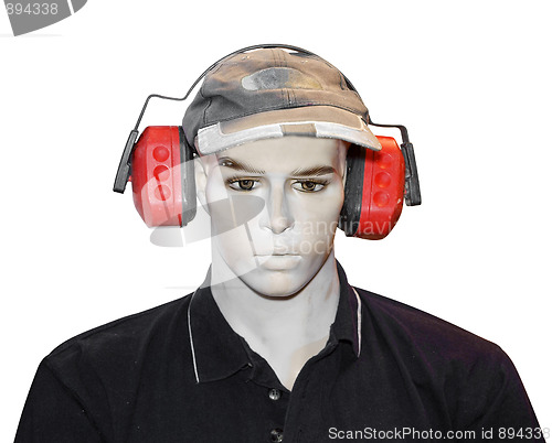 Image of Mannequin with Protective Earmuffs