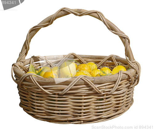 Image of Basket of Fresh Lemons 