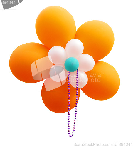 Image of Orange Balloon Flower with Beads