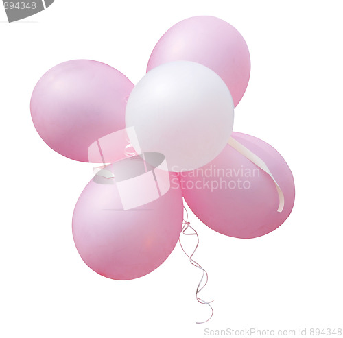 Image of Bunch of Pink Balloons 