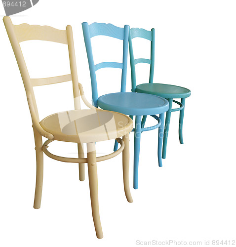 Image of Three Antique Painted Chairs
