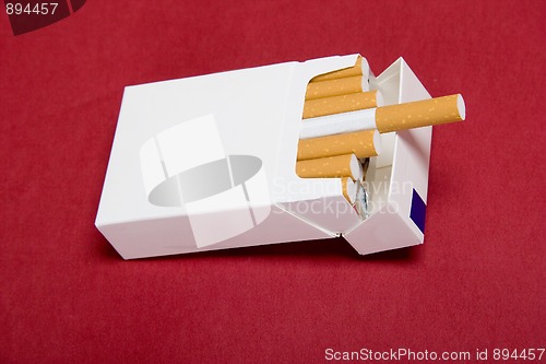 Image of closeup of packet cigarettes
