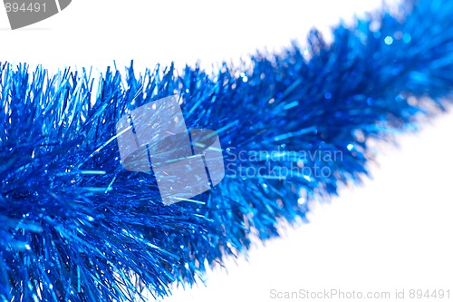 Image of Christmas blue tinsel