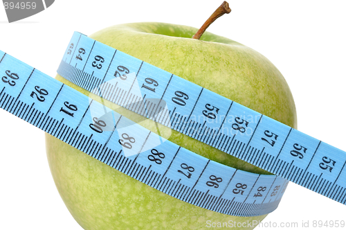 Image of Apple and measuring tape