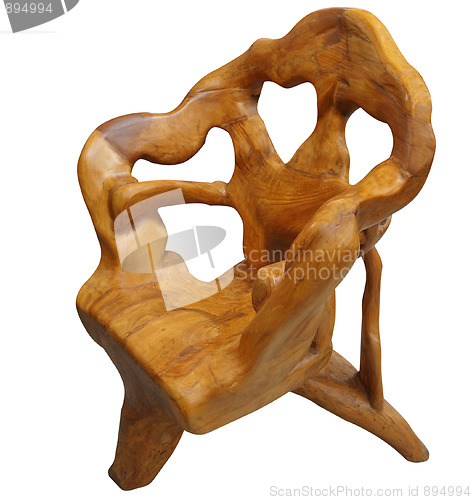 Image of Unusual Wooden Chair 