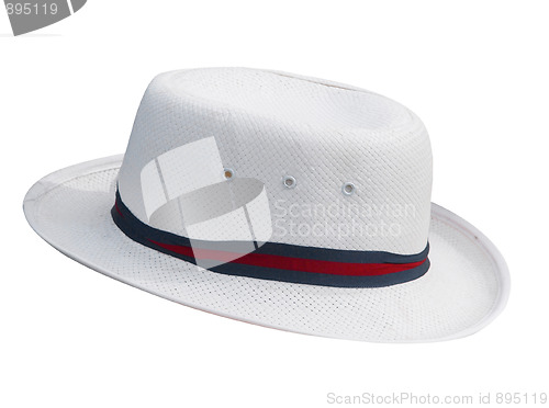 Image of White Hat with Band