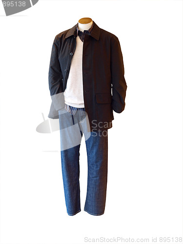 Image of Male shop mannequin dressed in casual clothes