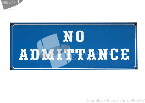 Image of No admittance sign