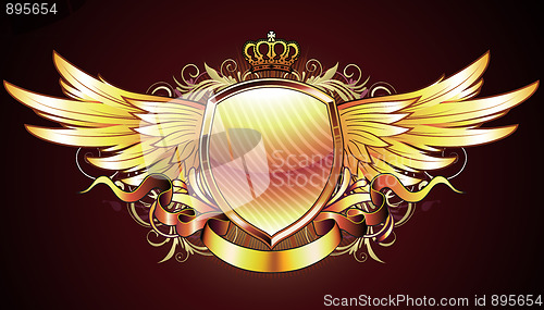 Image of heraldic golden shield