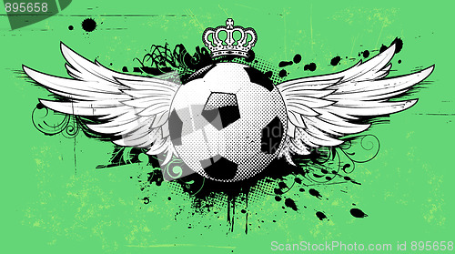 Image of soccer grunge emblem