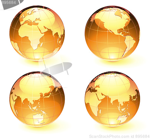 Image of  Glossy Earth Map Globes