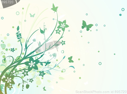 Image of Floral Decorative background